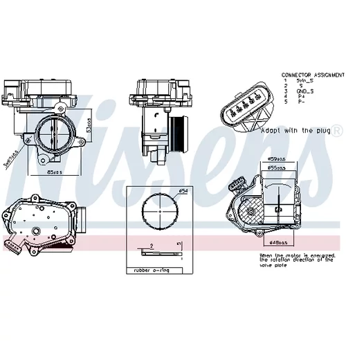 Hrdlo škrtiacej klapky 955003 /NISSENS/ - obr. 6
