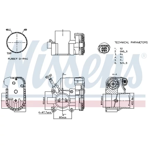 Hrdlo škrtiacej klapky 955125 /NISSENS/ - obr. 6