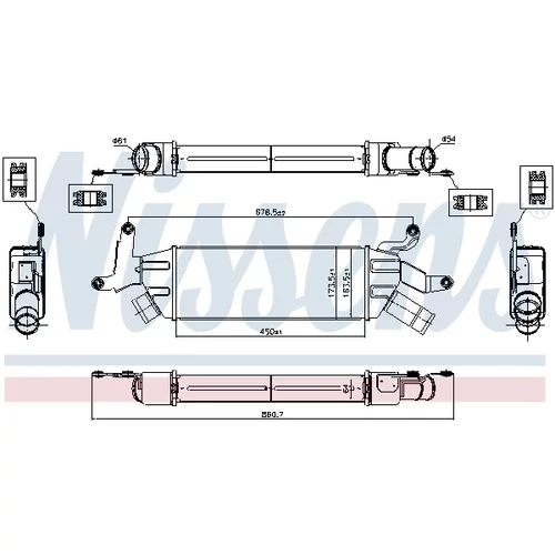 Chladič plniaceho vzduchu 96086 /NISSENS/ - obr. 5