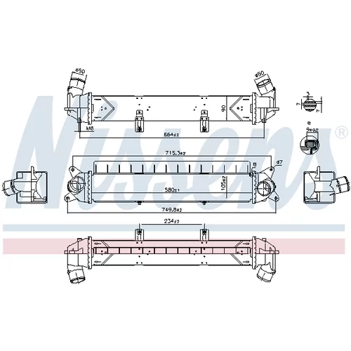 Chladič plniaceho vzduchu 961241 /NISSENS/ - obr. 4