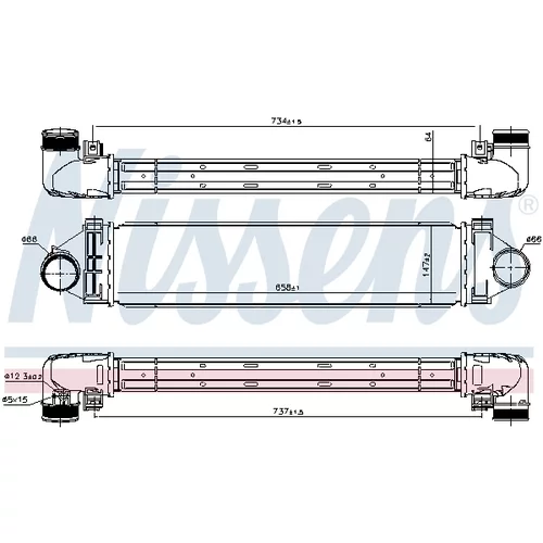 Chladič plniaceho vzduchu 96349 /NISSENS/ - obr. 6