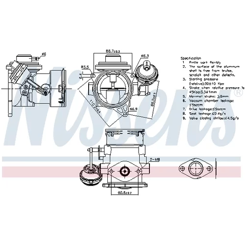 EGR ventil 98297 /NISSENS/ - obr. 5