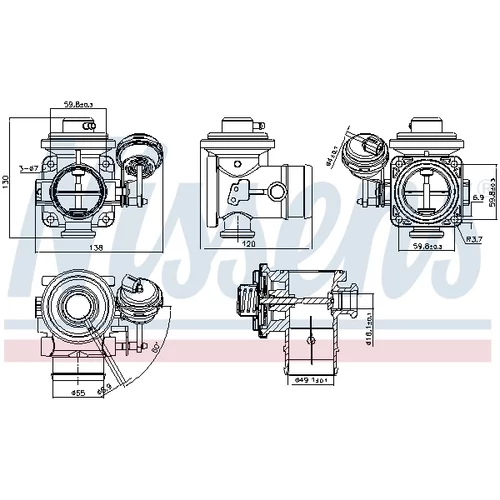 EGR ventil 98304 /NISSENS/ - obr. 6