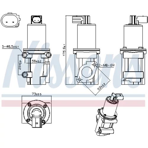 EGR ventil 98306 /NISSENS/ - obr. 6
