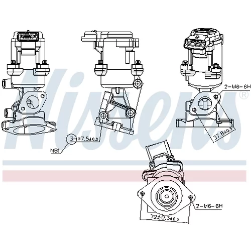 EGR ventil 98350 /NISSENS/ - obr. 6