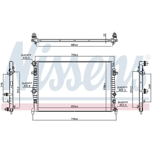 Chladič motora 606218 /NISSENS/ - obr. 4
