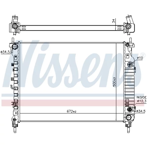 Chladič motora 606256 /NISSENS/ - obr. 4