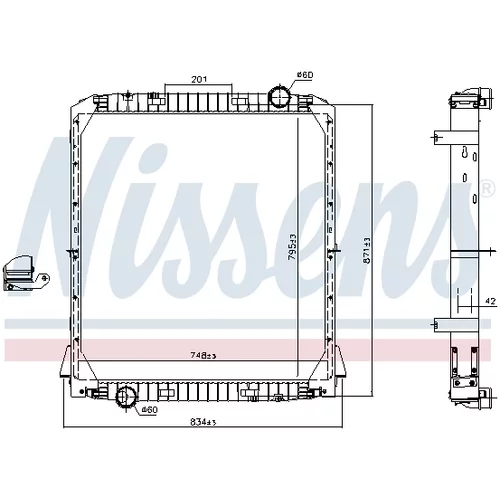 Chladič motora NISSENS 606285