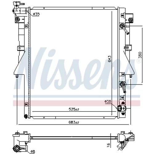 Chladič motora 606548 /NISSENS/ - obr. 4