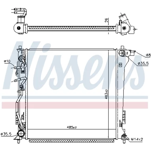 Chladič motora 606673 /NISSENS/ - obr. 5