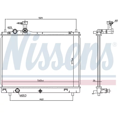 Chladič motora 606700 /NISSENS/ - obr. 4
