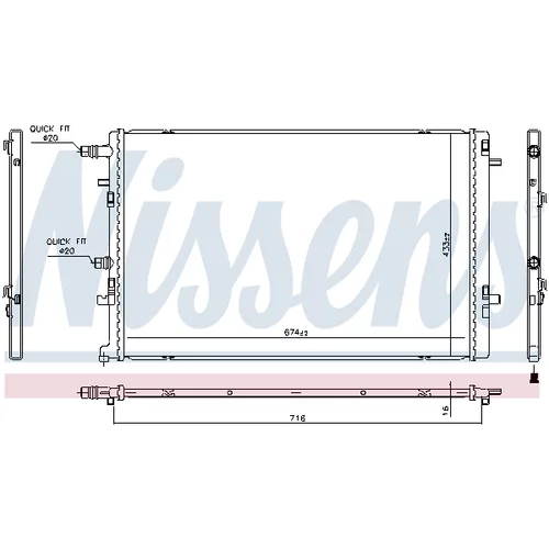 Chladič motora 606762 /NISSENS/ - obr. 4