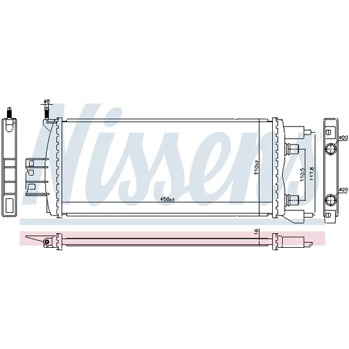 Chladič motora 606763 /NISSENS/ - obr. 1