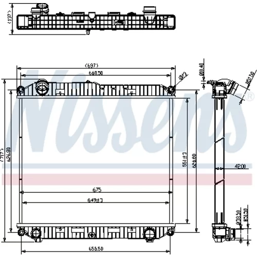 Chladič motora NISSENS 607022