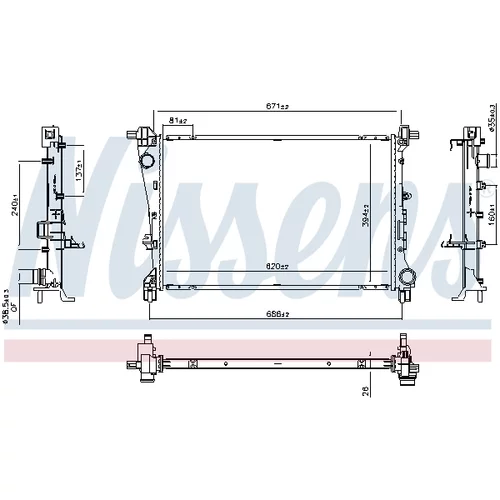 Chladič motora 607182 /NISSENS/ - obr. 4