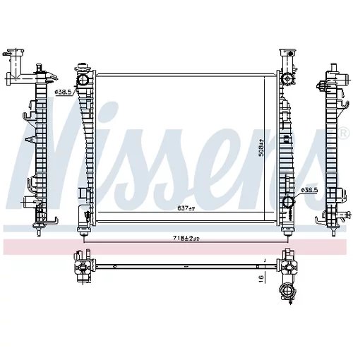 Chladič motora 61032 /NISSENS/ - obr. 4