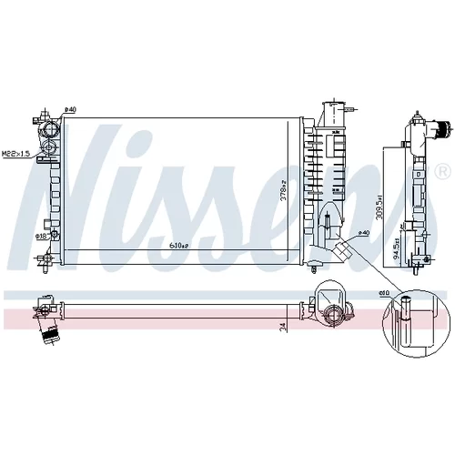 Chladič motora 61312A /NISSENS/ - obr. 5