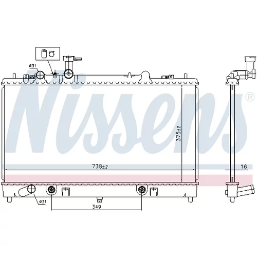 Chladič motora 62465A /NISSENS/ - obr. 5