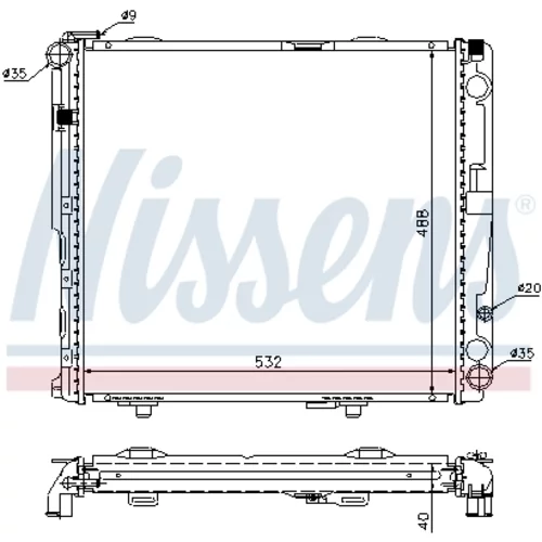 Chladič motora 62696A /NISSENS/ - obr. 4
