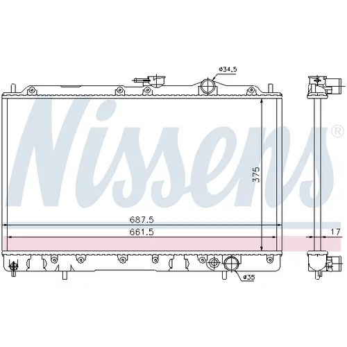 Chladič motora 62830 /NISSENS/ - obr. 4