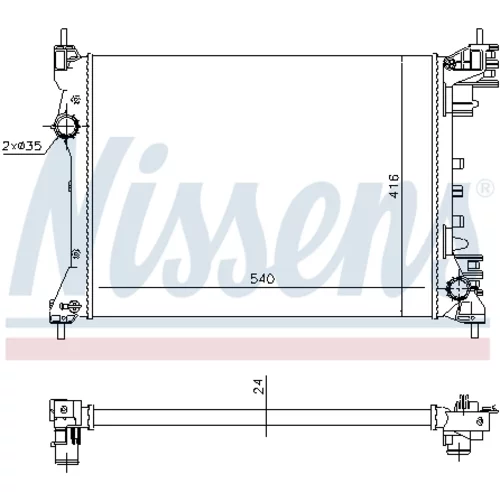 Chladič motora 630753 /NISSENS/ - obr. 4