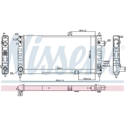 Chladič motora 63241 /NISSENS/ - obr. 4