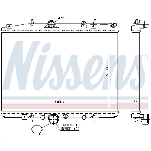 Chladič motora 63705A /NISSENS/ - obr. 4