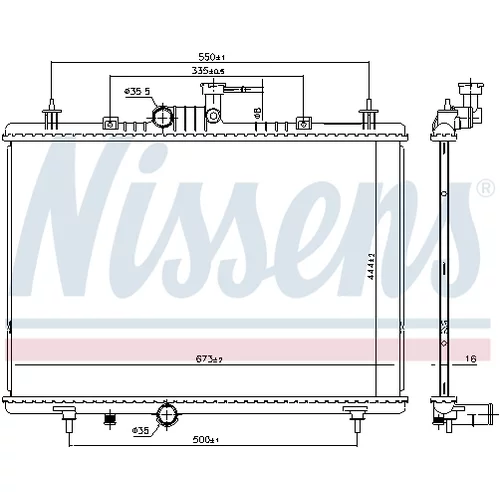 Chladič motora 637645 /NISSENS/ - obr. 4