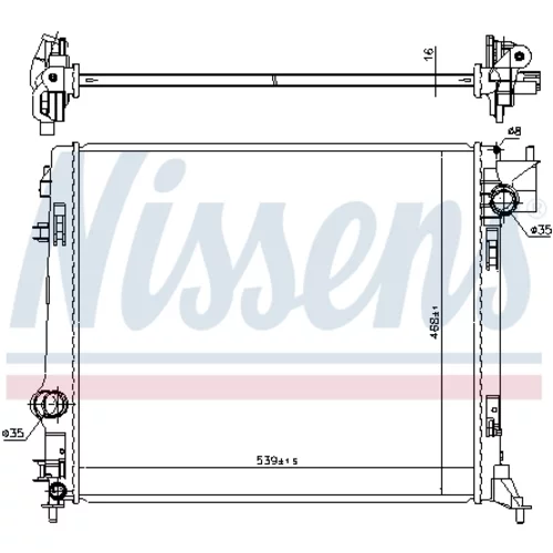 Chladič motora 637665 /NISSENS/ - obr. 5