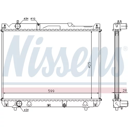 Chladič motora 64196A /NISSENS/ - obr. 4