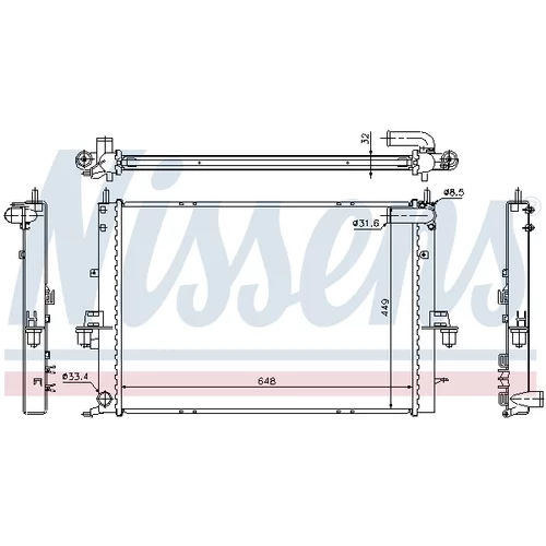Chladič motora 64308A /NISSENS/ - obr. 5