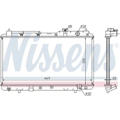 Chladič motora 68101A /NISSENS/ - obr. 4