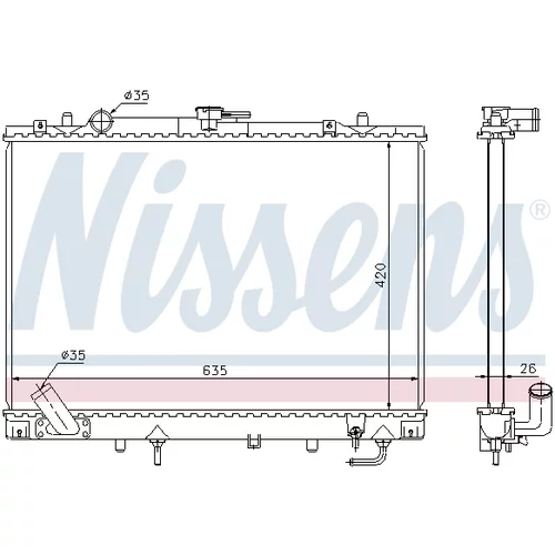 Chladič motora 68154 /NISSENS/ - obr. 6