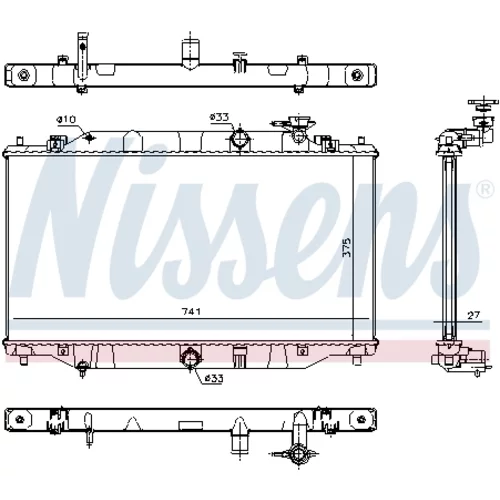Chladič motora 68557 /NISSENS/ - obr. 4