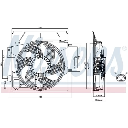 Ventilátor chladenia motora 85670 /NISSENS/