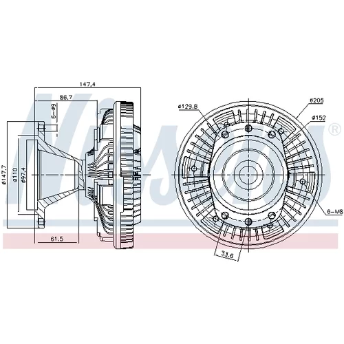 Spojka ventilátora chladenia 86034 /NISSENS/ - obr. 4