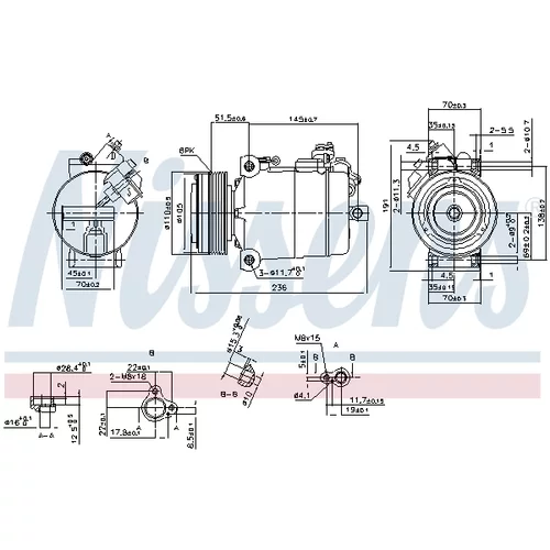 Kompresor klimatizácie 890043 /NISSENS/ - obr. 4