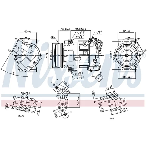 Kompresor klimatizácie 890324 /NISSENS/ - obr. 5