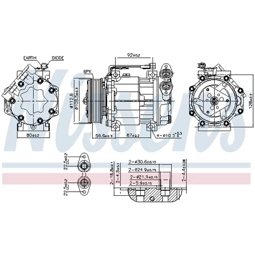 Kompresor klimatizácie 890584 /NISSENS/ - obr. 5