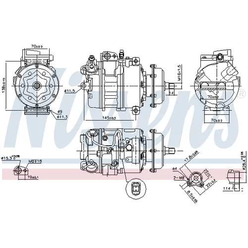 Kompresor klimatizácie 890635 /NISSENS/ - obr. 6