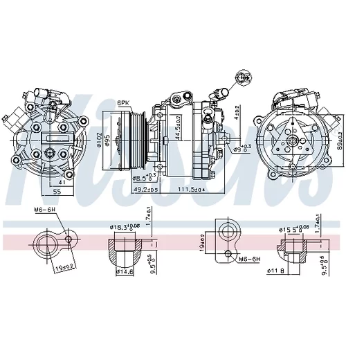 Kompresor klimatizácie 890666 /NISSENS/ - obr. 5