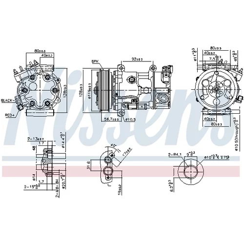 Kompresor klimatizácie 89067 /NISSENS/ - obr. 6