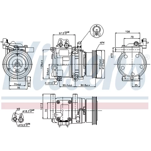 Kompresor klimatizácie 89290 /NISSENS/ - obr. 4