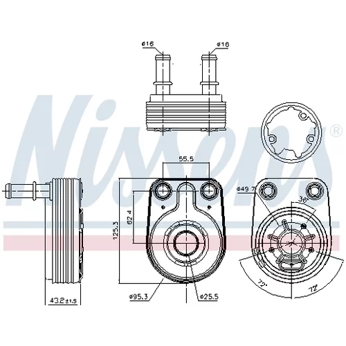 Chladič motorového oleja 90795 /NISSENS/ - obr. 7