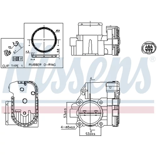 Hrdlo škrtiacej klapky 955119 /NISSENS/ - obr. 6