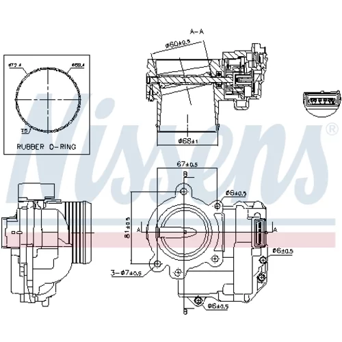 Hrdlo škrtiacej klapky 955171 /NISSENS/ - obr. 5
