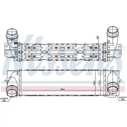 Chladič plniaceho vzduchu 961244 /NISSENS/ - obr. 4