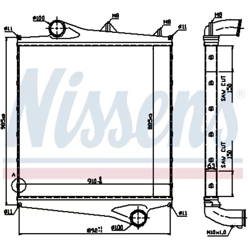 Chladič plniaceho vzduchu 96961 /NISSENS/ - obr. 4