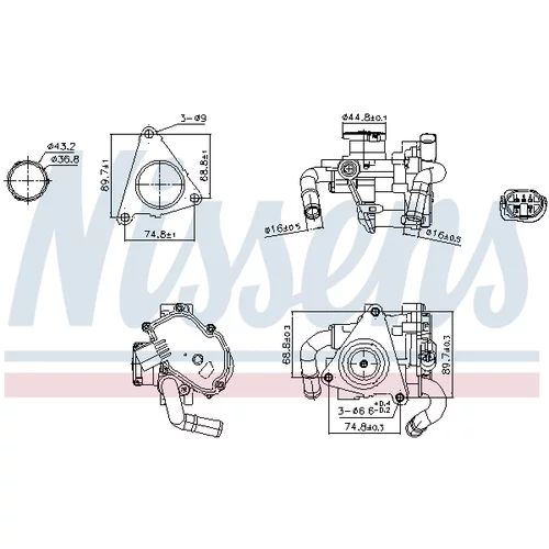 EGR ventil 98404 /NISSENS/ - obr. 4