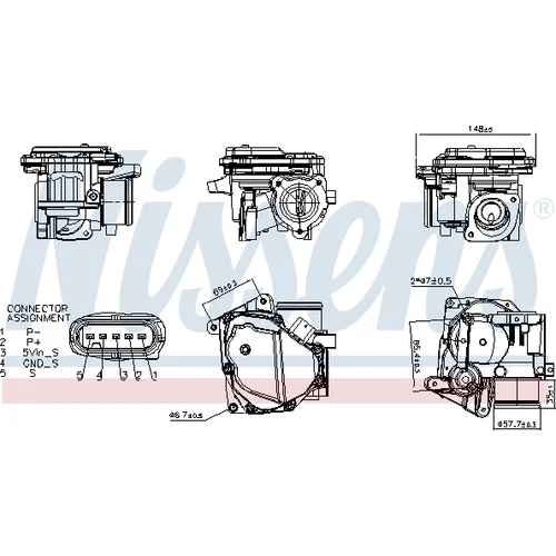 EGR ventil NISSENS 98406